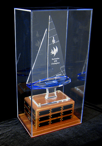 custom acrylic display cases for awards and trophies