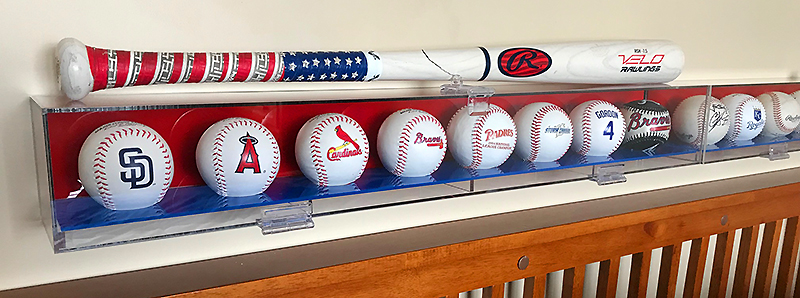 Custom acrylic case for baseballs. We can design the perfect baseball holder for your memorabilia!