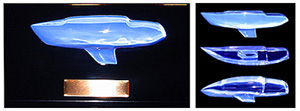 Sculpted Sailboat Half Hull Model